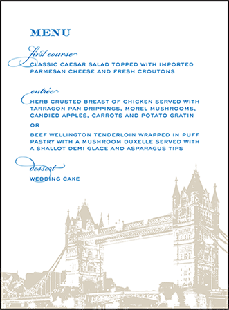 Charmed London Letterpress Menu Design Medium