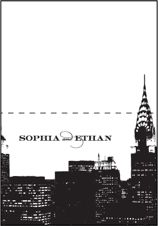 Charmed New York Letterpress Thank You Card Fold Design Medium