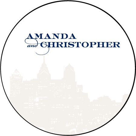 Charmed Philadelphia Letterpress Coaster Design Medium