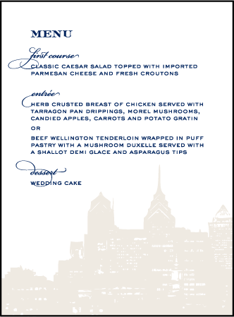 Charmed Philadelphia Letterpress Menu Design Medium