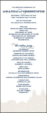 Charmed Philadelphia Letterpress Program Tea Design Medium