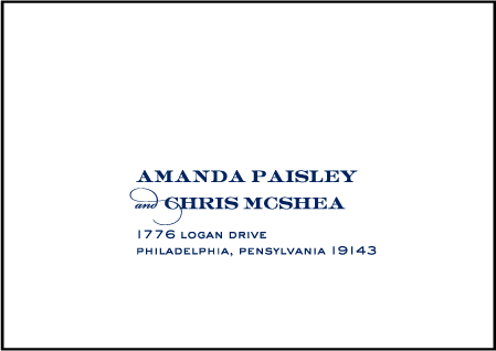 Charmed Philadelphia Letterpress Reply Envelope Design Medium