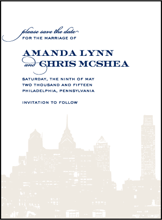Charmed Philadelphia Letterpress Save The Date Design Medium
