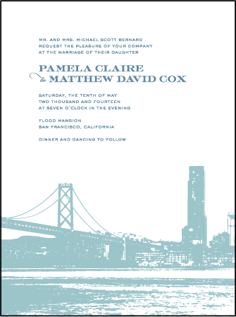 Charmed San Francisco Letterpress Invitation Design Medium