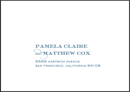 Charmed San Francisco Letterpress Reply Envelope Design Medium