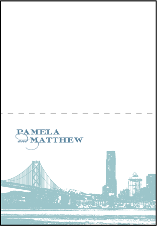 Charmed San Francisco Letterpress Thank You Card Fold Design Medium
