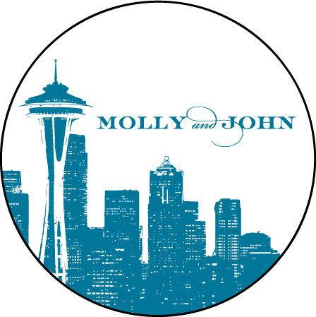 Charmed Seattle Letterpress Coaster Design Medium