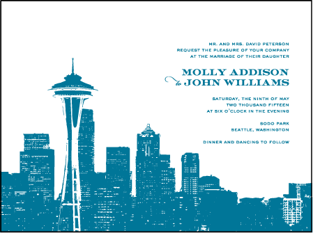 Charmed Seattle Letterpress Invitation Design Medium