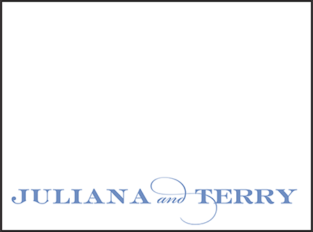 Charmed Toronto Letterpress Placecard Flat Design Medium