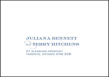 Charmed Toronto Letterpress Reply Envelope Design Medium