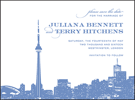 Charmed Toronto Letterpress Save The Date Design Medium