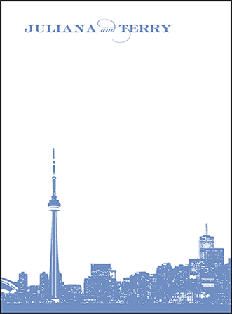 Charmed Toronto Letterpress Thank You Card Flat Design Medium