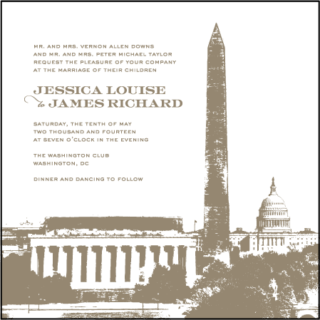 Charmed Washington DC Letterpress Invitation Design Medium