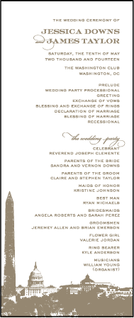 Charmed Washington DC Letterpress Program Tea Design Medium