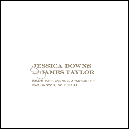 Charmed Washington DC Letterpress Reply Envelope Design Medium
