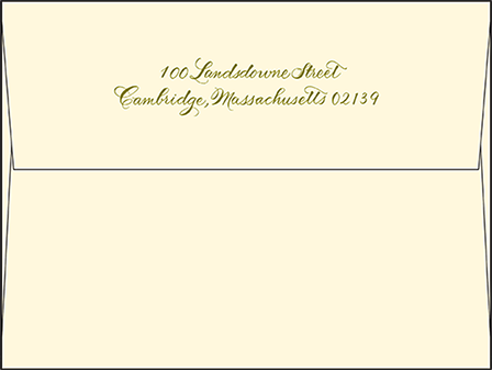 Classic Calligraphy Letterpress Envelope Design Medium