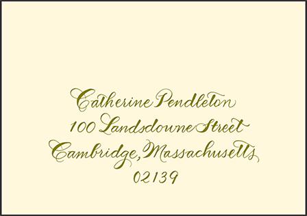 Classic Calligraphy Letterpress Reply Envelope Design Medium
