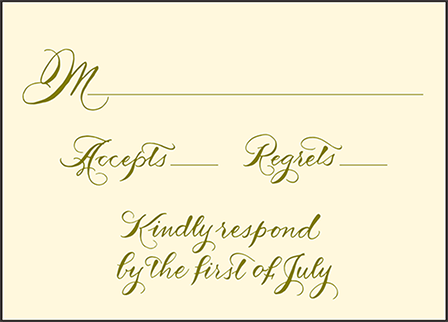 Classic Calligraphy Letterpress Reply Design Medium