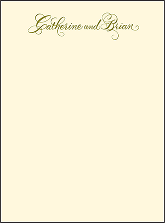 Classic Calligraphy Letterpress Thank You Card Flat Design Medium