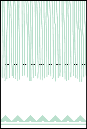 Classic Chevron Letterpress Placecard Fold Design Medium