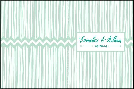 Classic Chevron Letterpress Program Design Medium