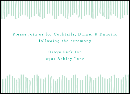 Classic Chevron Letterpress Reception Design Medium