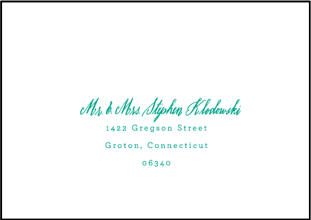 Classic Chevron Letterpress Reply Envelope Design Medium