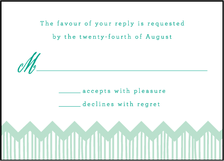 Classic Chevron Letterpress Reply Design Medium