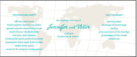 Classic Destination Letterpress Program Tea Design Medium