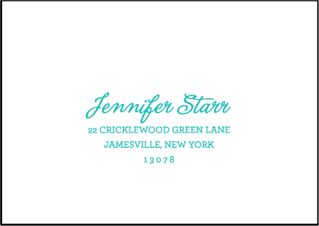 Classic Destination Letterpress Reply Envelope Design Medium