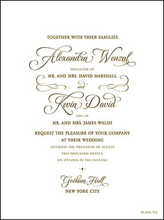 Classic Manhattan Letterpress Invitation Design Medium
