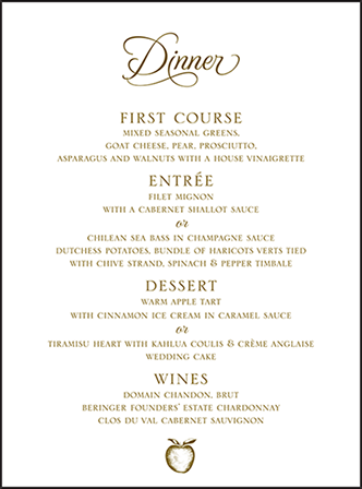 Classic Manhattan Letterpress Menu Design Medium