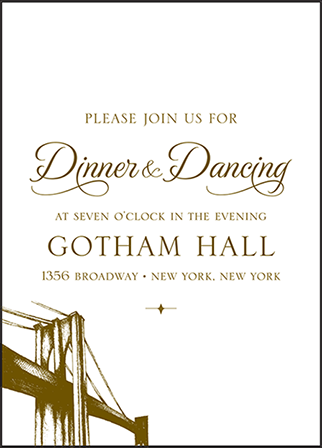 Classic Manhattan Letterpress Reception Design Medium