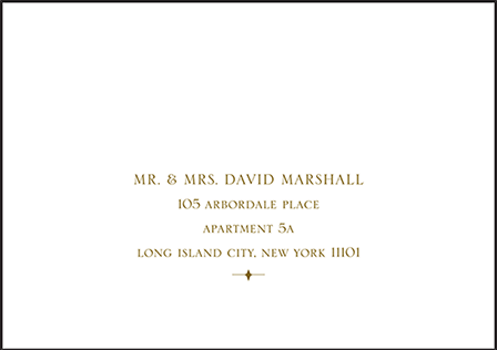 Classic Manhattan Letterpress Reply Envelope Design Medium