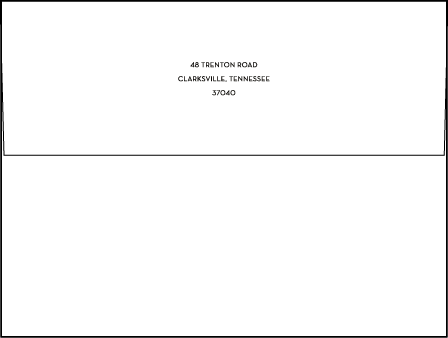 Classic Monogram Letterpress Envelope Design Medium