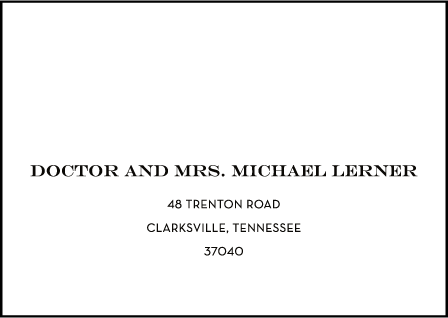 Classic Monogram Letterpress Reply Envelope Design Medium