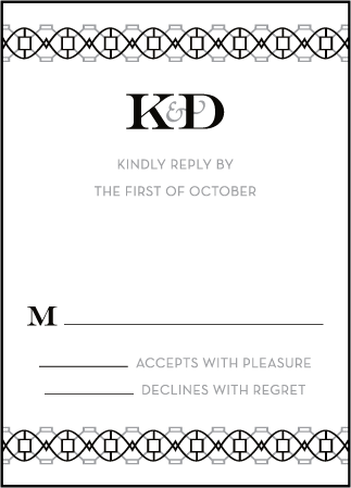 Classic Monogram Letterpress Reply Design Medium