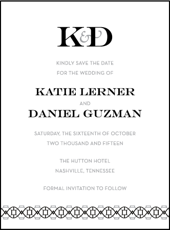 Classic Monogram Letterpress Save The Date Design Medium