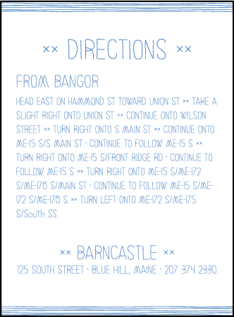 Classic Stitch Letterpress Direction Design Medium