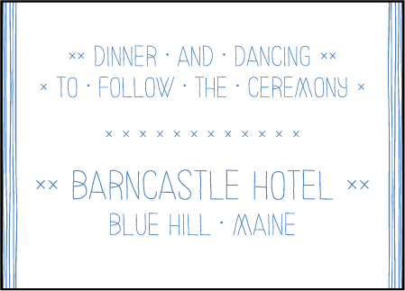 Classic Stitch Letterpress Reception Design Medium