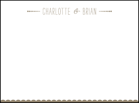 Collection Letterpress Thank You Card Flat Design Medium