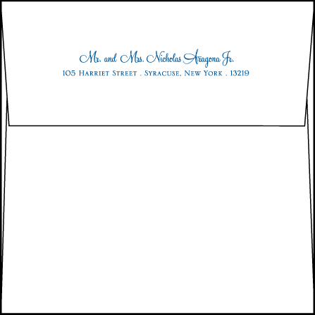 Commodore Letterpress Thank You Card Flat Envelope Design Medium