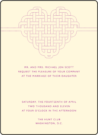 Connected Letterpress Invitation Design Medium