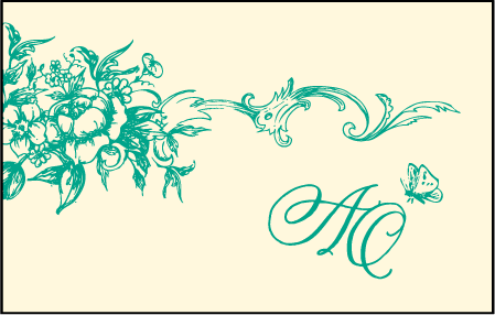 Conservatory Letterpress Reply Postcard Front Design Medium