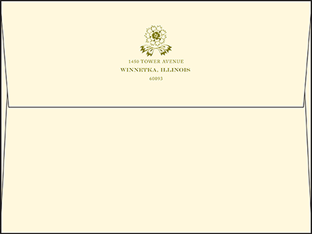 Coriander Letterpress Envelope Design Medium