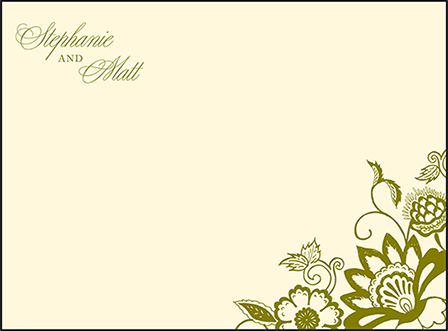 Coriander Letterpress Thank You Card Flat Design Medium