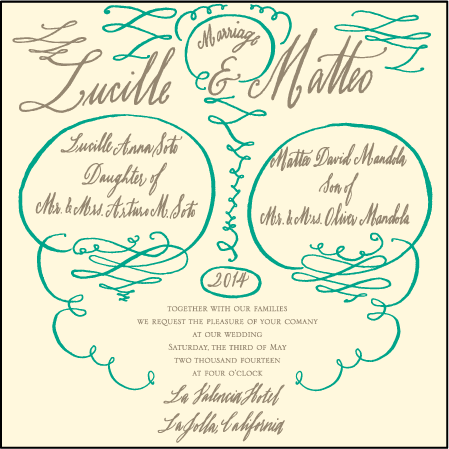 Coronado Letterpress Invitation Design Medium