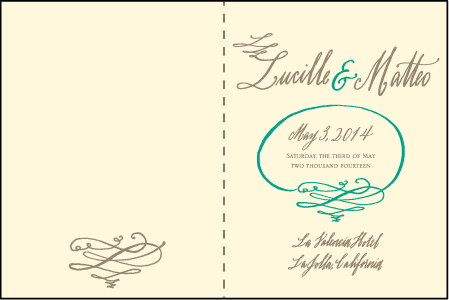 Coronado Letterpress Program Design Medium