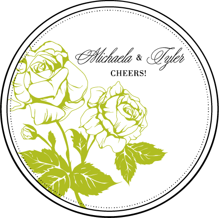 Cotillion Letterpress Coaster Design Medium