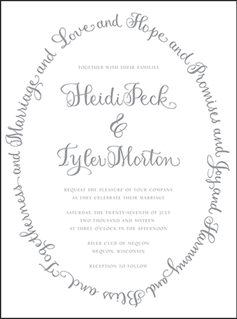 Credence Letterpress Invitation Design Medium